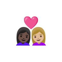 Two Women in Love Emoji
