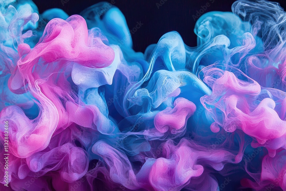 Aufkleber vibrant abstract swirl of colorful liquid shapes creating dynamic motion and energetic flow in vivid