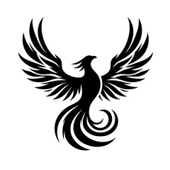 Obraz premium Black phoenix silhouette.