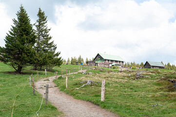 Traditional wooden cottage in Czech republic