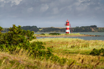 Grisetå Odde Leuchtturm, Oddesund, Struer, Ringkjobing, Dänemark.