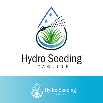 Hydro Seeding logo design template.