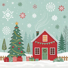 Fototapeta premium merry Christmas wallpaper design