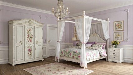 Luxury Penthouse Bedroom with Cityscape Views
