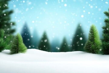 Fototapeta premium Peaceful Snow-Covered Forest in the Wild