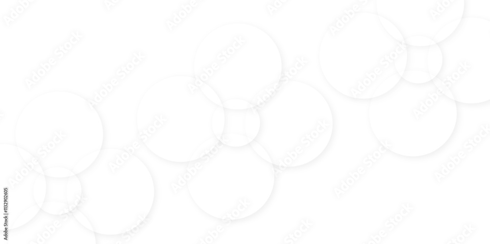 Aufkleber abstract white gradient circle pattern of 3d bubbles background template. abstract white modern tran