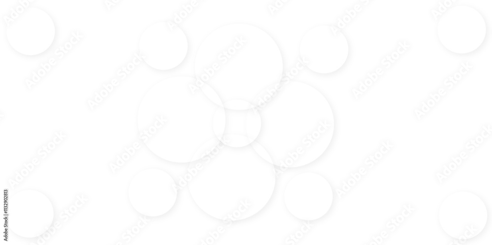 Aufkleber abstract white gradient circle pattern of 3d bubbles background template. abstract white modern tran
