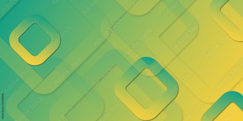 Poster gradient yellow and green abstract background. Vector abstract graphic design banner pattern background template. Abstract. shining banner background and layer elements vector for presentation. 