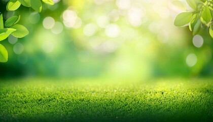 Obraz premium blurred natural green spring and summer bokeh background