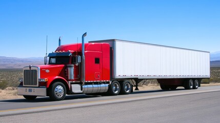 Truck with Cargo on Long Journey