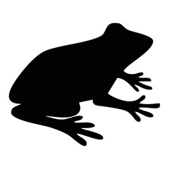 Frog silhouette vector 