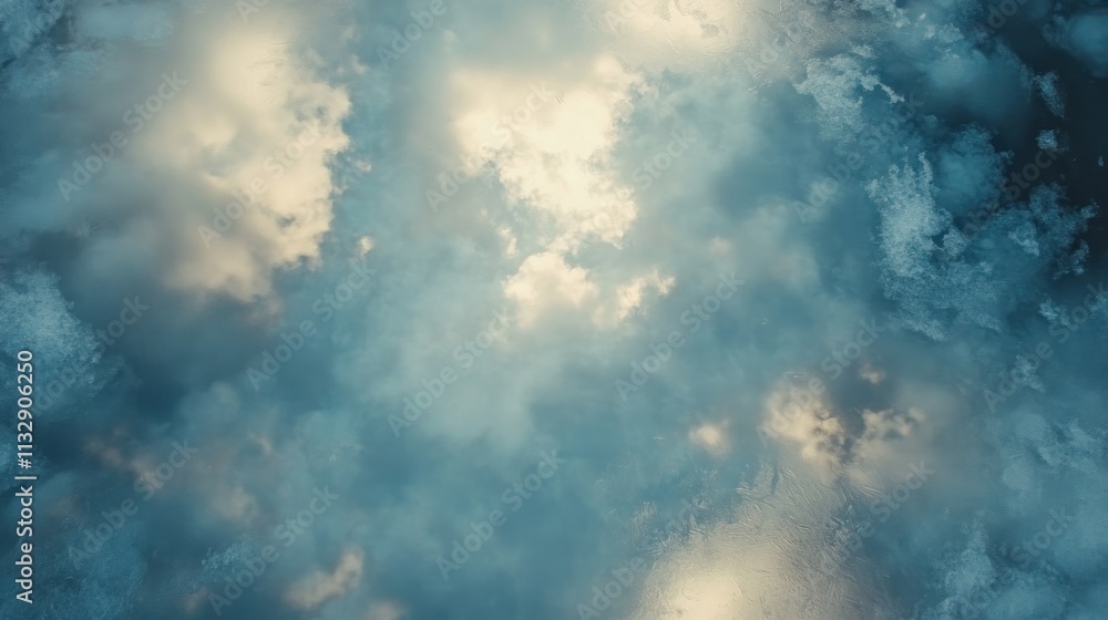 Aufkleber a serene sky filled with soft clouds and gentle light, evoking tranquility and reflection.