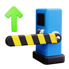 Factory Gate 3d Render Icons