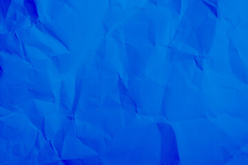 Obraz premium Old crumpled blue paper texture. Grunge background. Distressed wallpaper