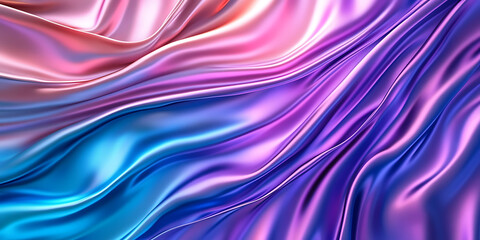 Obraz premium Exquisite holographic wallpaper featuring iridescent silk patterns.