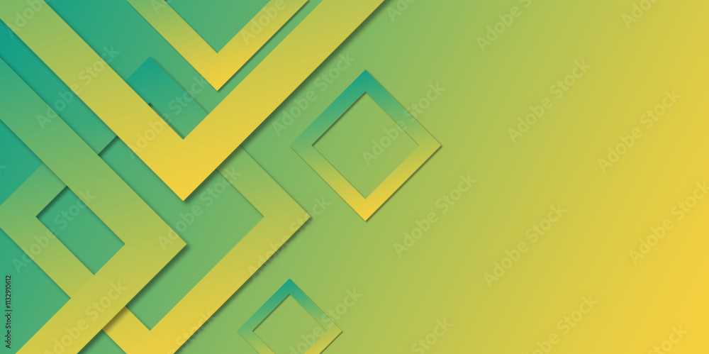 Poster gradient yellow and green abstract background. Vector abstract graphic design banner pattern background template. Abstract. shining banner background and layer elements vector for presentation. 