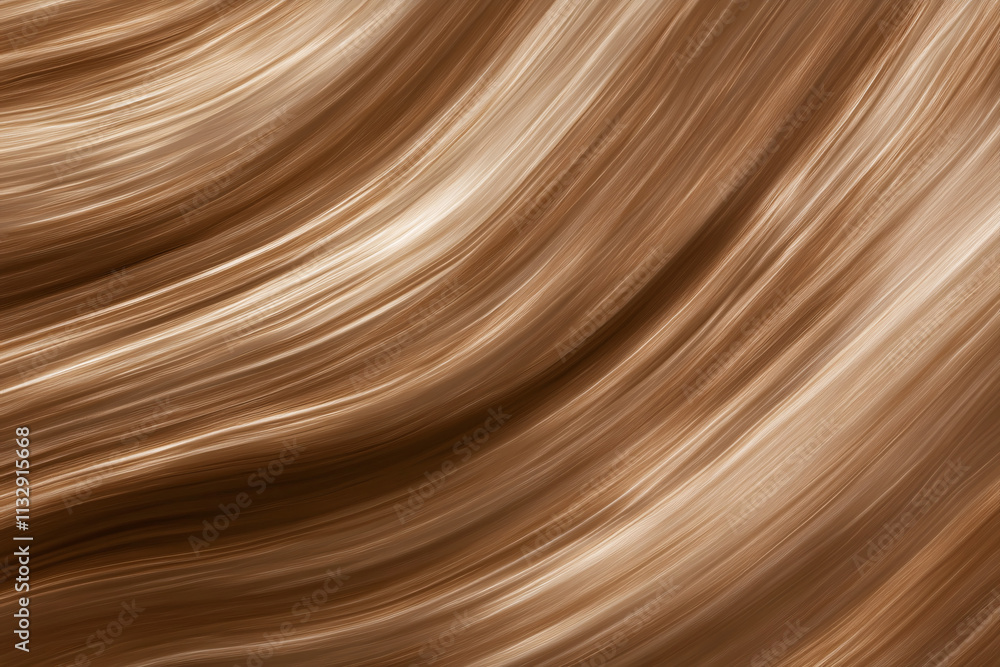 Poster brushed texture background in mocha mousse, showcasing smooth, flowing lines with a rich, warm color