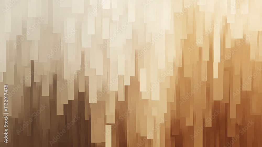 Poster a pixelated abstract background in mocha and mousse tones creates a warm, soothing atmosphere with v