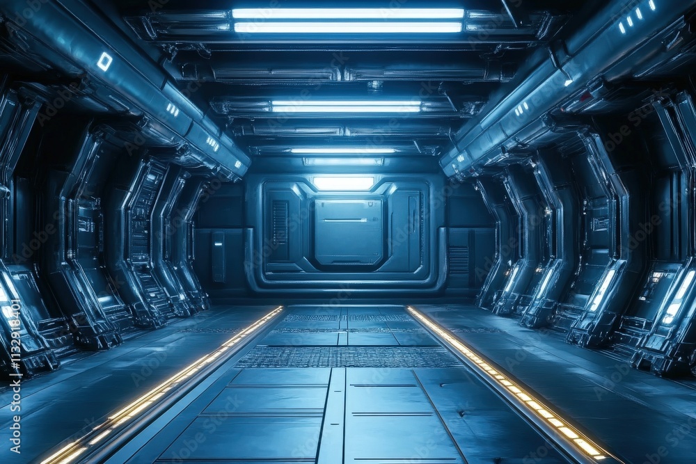 Poster immerse in an otherworldly scene with futuristic design elements.