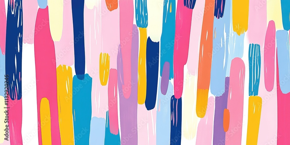 Poster abstract pattern with vibrant colors and brush strokes in a creative design setting