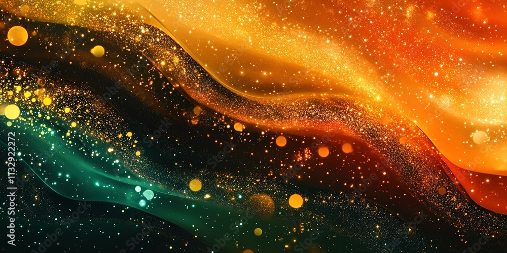 Poster colorful abstract waves of light and texture create a vibrant visual experience during a nighttime d