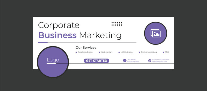 corporate business marketing social media cover,web banner design template.