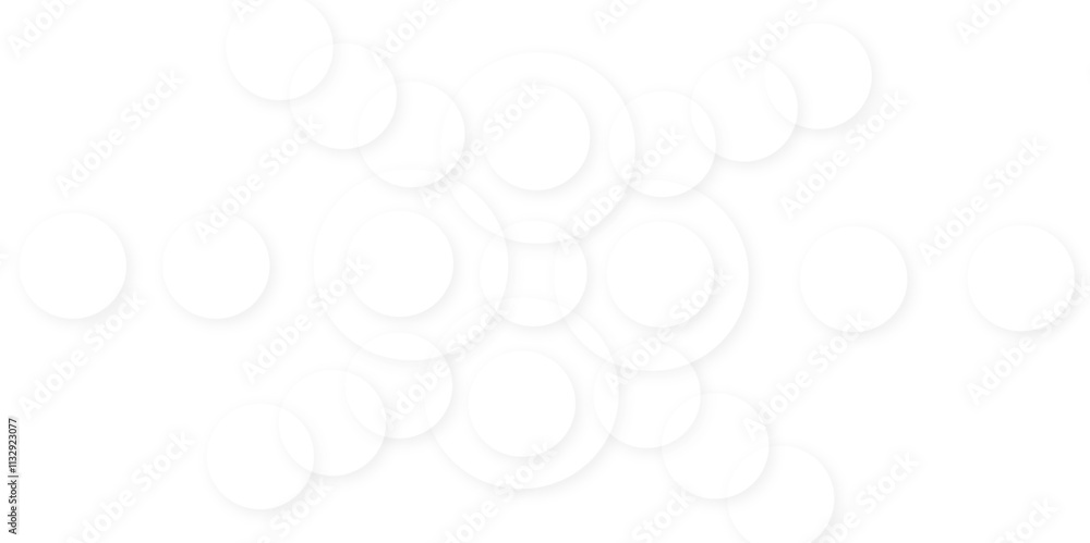 Aufkleber abstract white gradient circle pattern of 3d bubbles background template. abstract white modern tran
