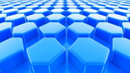 Obraz premium Blue hexagon background