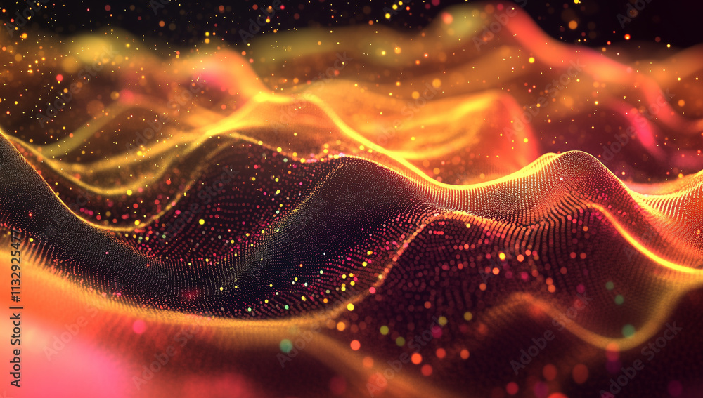 Poster digital graphic abstract background for ai and machine learning