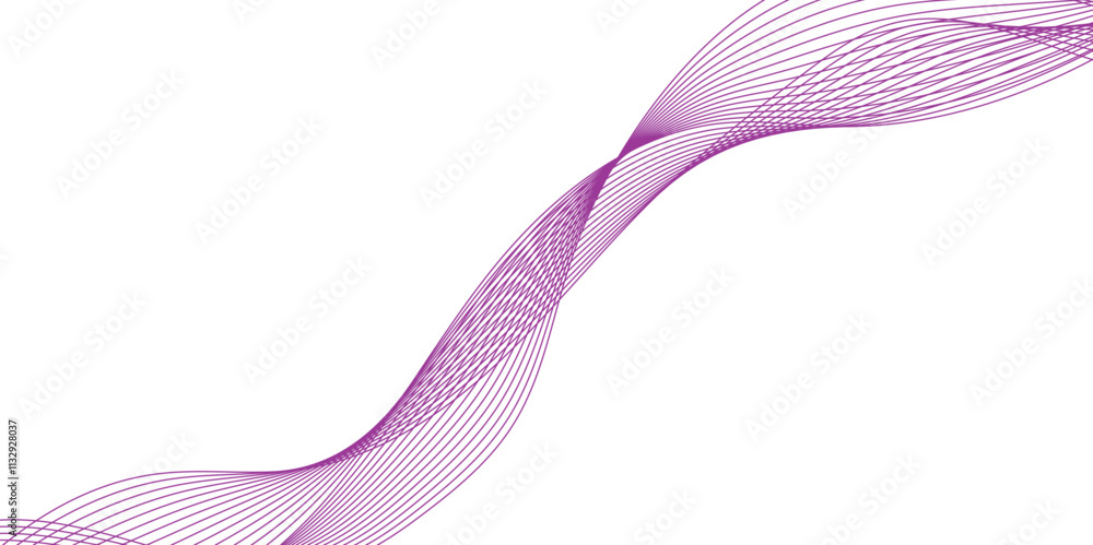 Poster abstract vector background with purple wavy lines. purple wave background. design element for techno