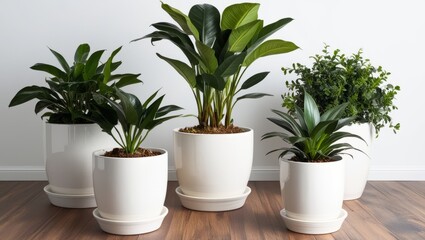 Obraz premium Ornamental plants in the house, grown in pots