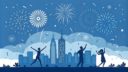 Obraz premium Happy New Year celebration