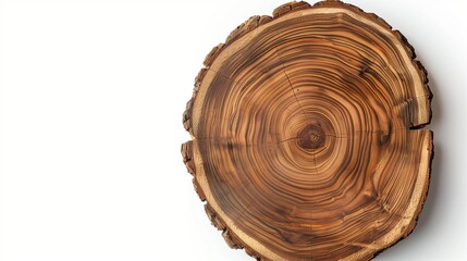 Fototapeta premium Tree Rings: The intricate patterns of a tree stump cross section, revealing the passage of time and the beauty of nature. 