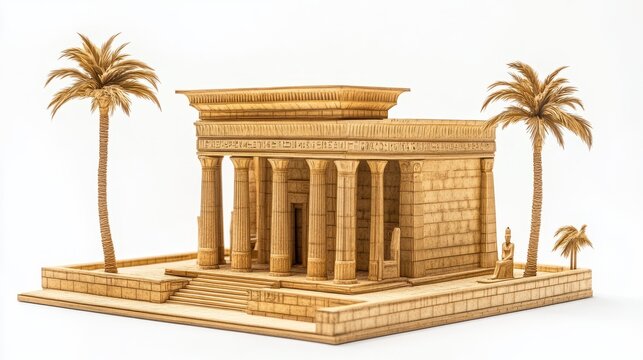 miniature of classic egypt on white background