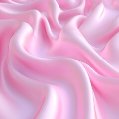Obraz premium Abstract 3D pink soft fabric smooth curve shape isolated on transparent. PNG.