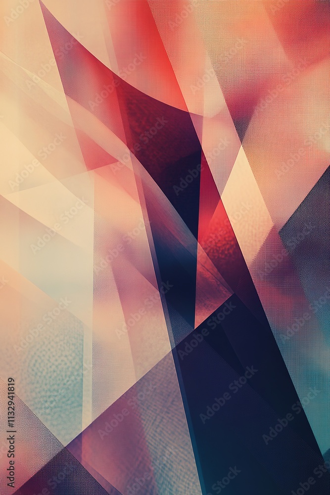Aufkleber abstract colorful geometric background with depth