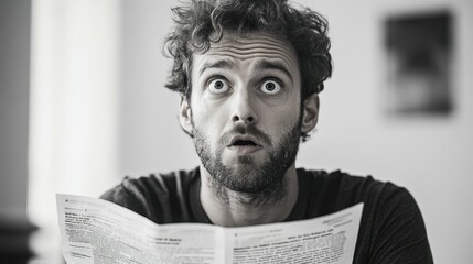 Person looking confused while reading contradictory news articles