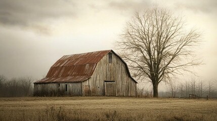 Obraz premium old red barn