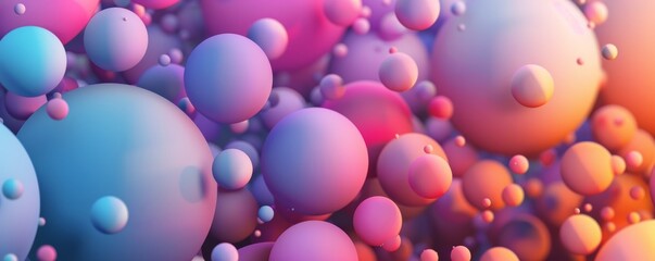 Bright gradient orbs with trial color transitions, 4K illustration.