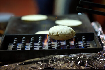 Making Chapati on Gas stove