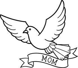 dove with peace sign