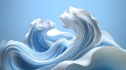 A wave is shown in the image, with a blue background