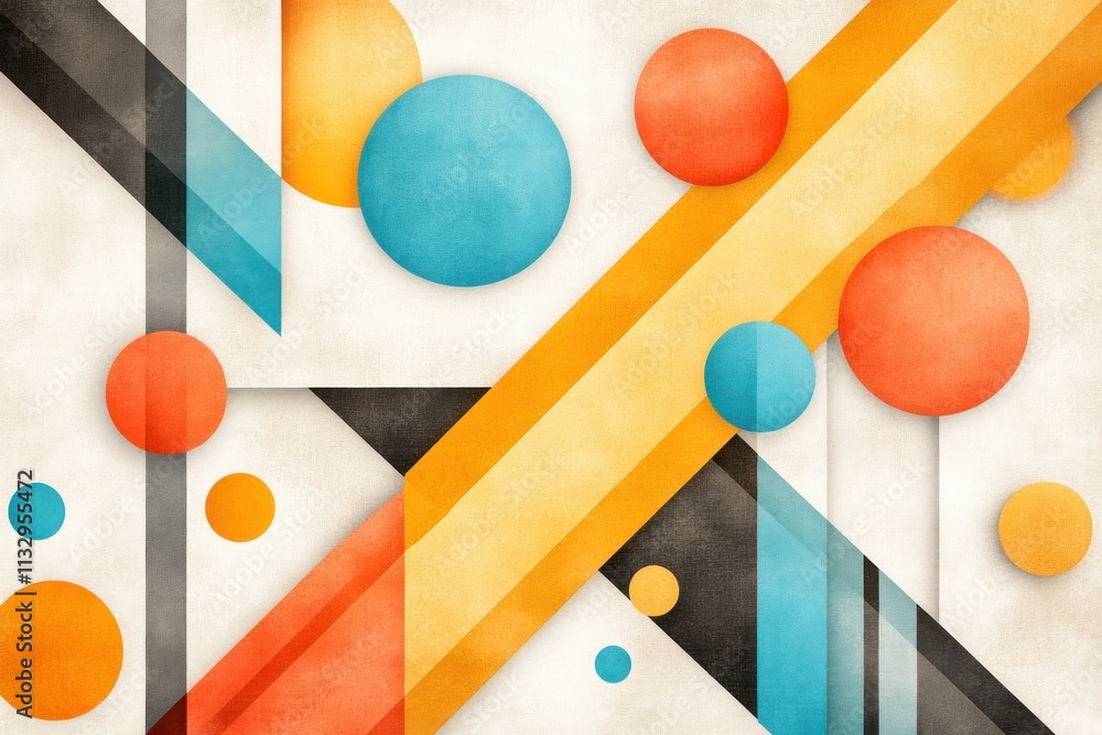 Aufkleber explore abstract geometric art representing structured time and discipline through captivating visua