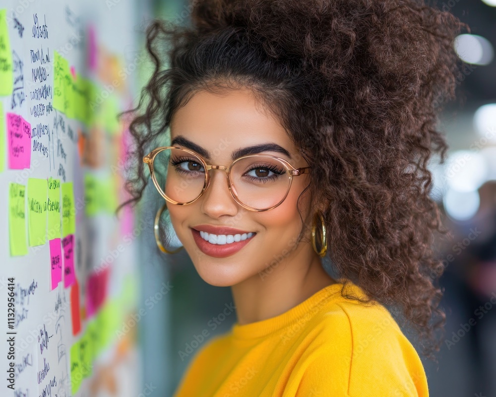 Aufkleber explore visual collaboration with a vibrant vision board unveiling led by an inspirational leader, s
