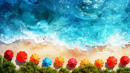 Beach Art Background