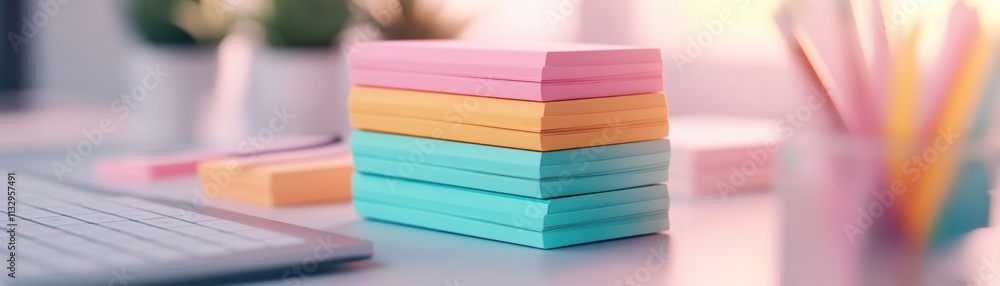 Aufkleber organize your schedule with this vibrant digital workspace featuring colorful sticky notes plan dead
