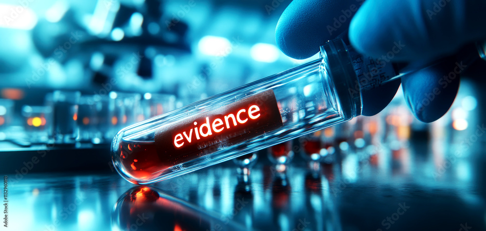 Aufkleber forensic expert examining pathology evidence in laboratory environment a close-up viewpoint on scien