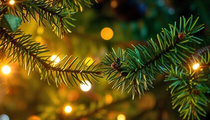 Christmas tree branches. The concept of the new year, christmas, nature. Banner. 