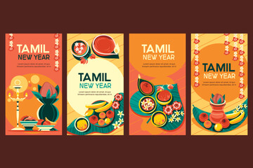 Happy Sinhala and Tamil new year social media story collection