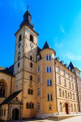 The Abbey of Luxembourg is a historic Benedictine abbey and basilica in the scenic Grund district of Luxembourg City, Luxembourg, along the Alzette River, reflecting rich heritage.